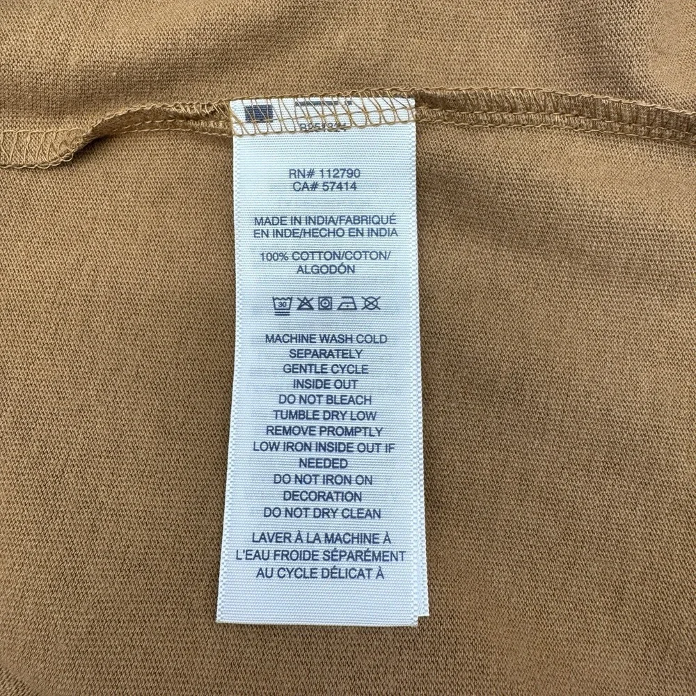 True Religion Mens Small Horseshoe Logo Graphic T-Shirt Mustard Tan Brown NWT